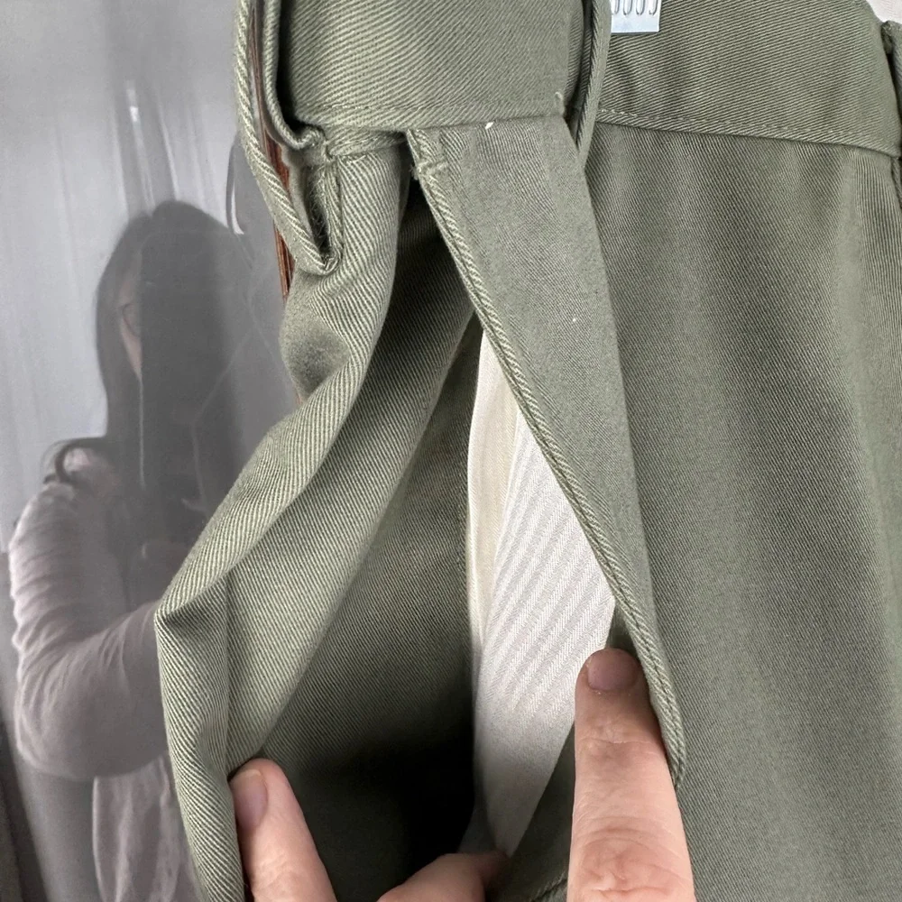 Lands End Pants Mens 44 / 27 Green Traditional Fit‎ Chino Casual 100% Cotton